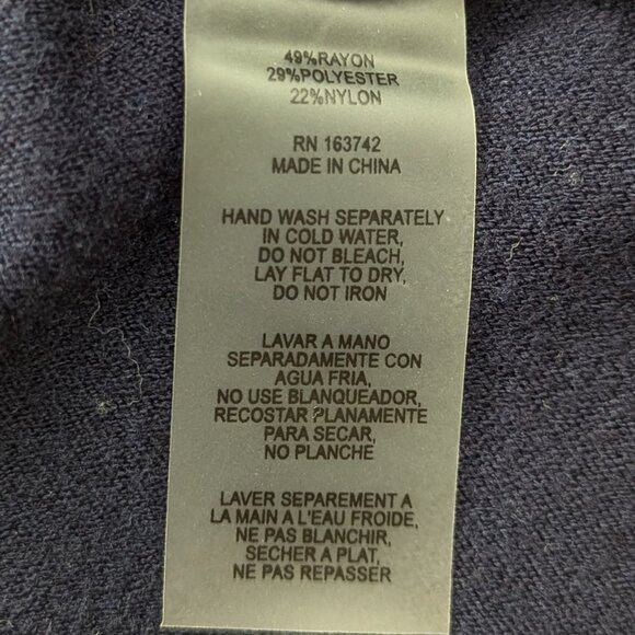 Aaeda Women's Nautical Oversized Sleeveless Sweater Size Large Navy - Picture 9 of 9